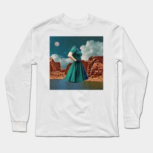 Monday Hike - Surreal/Collage Art Long Sleeve T-Shirt